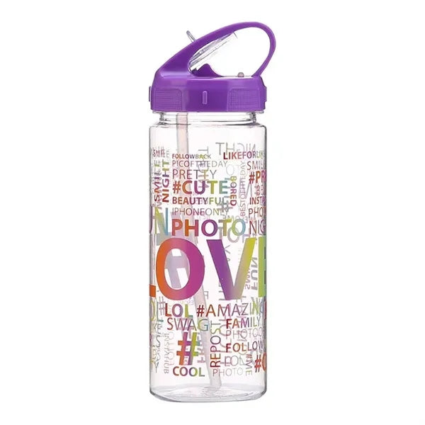 24 oz Plastic Straw Drinking Cup
