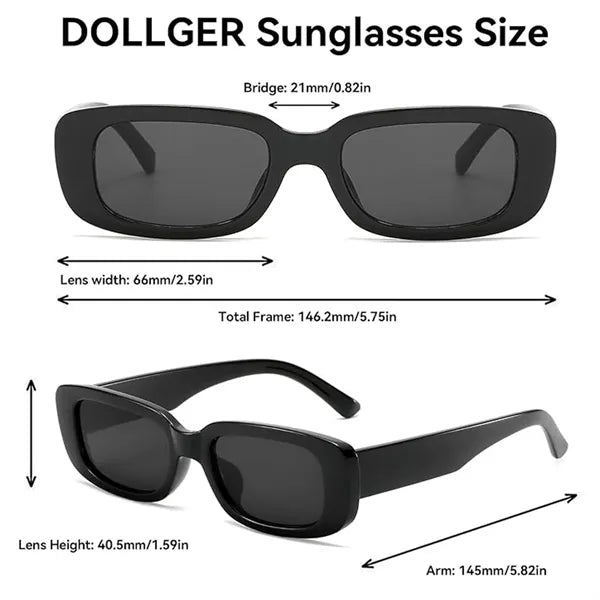 90s Retro Rectangle Sunglasses UV Protection