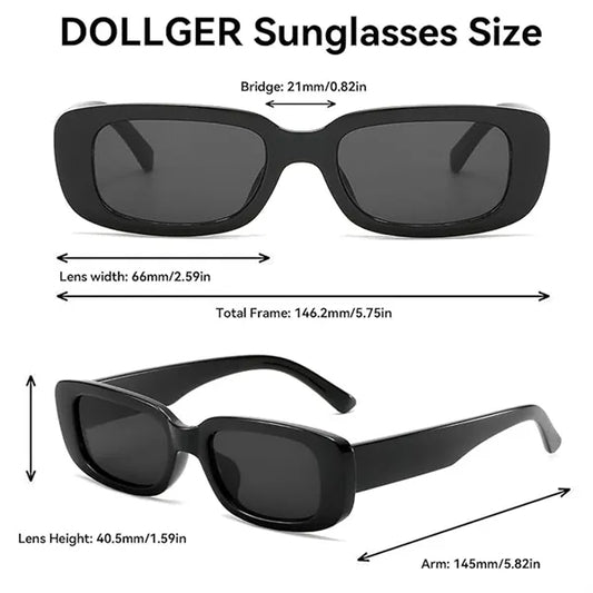 90s Retro Rectangle Sunglasses UV Protection