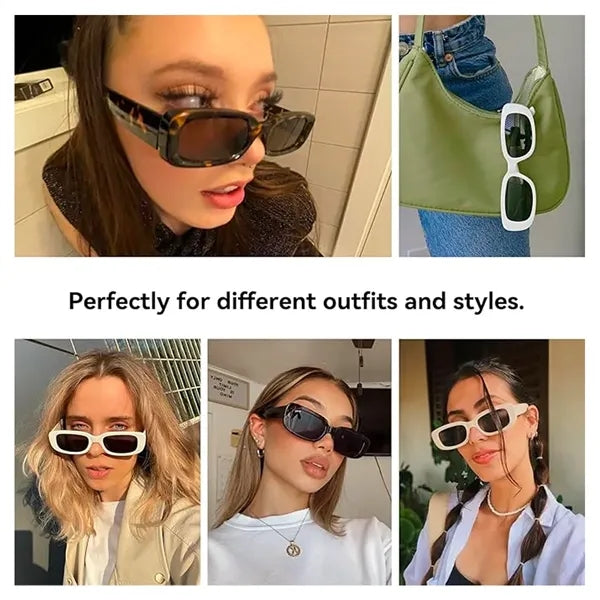 90s Retro Rectangle Sunglasses UV Protection
