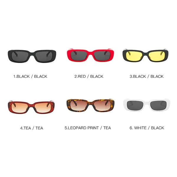90s Retro Rectangle Sunglasses UV Protection