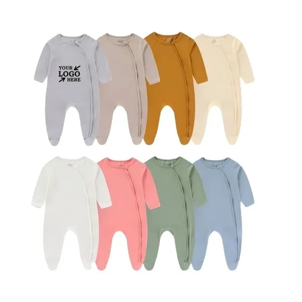 Cotton Baby Bodysuit w/ Zipper