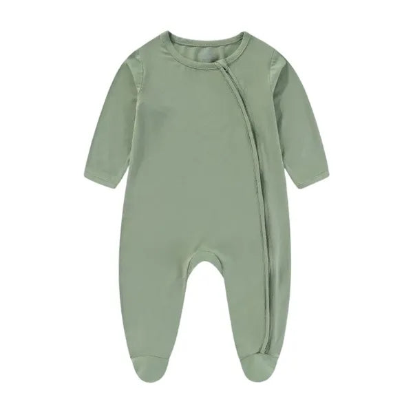 Cotton Baby Bodysuit w/ Zipper