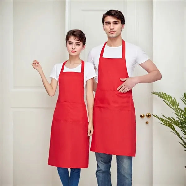 Unisex Plain Apron With Front Pocket