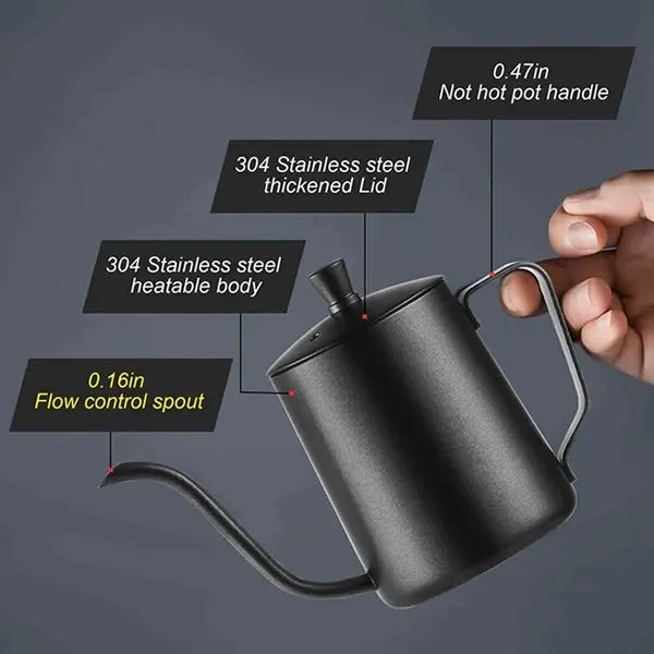 Stainless Steel Long Gooseneck Coffee Pot