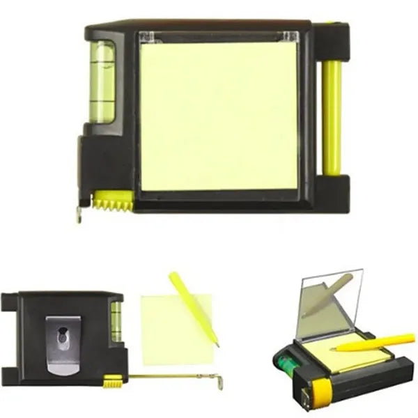 Portable level with tape measure