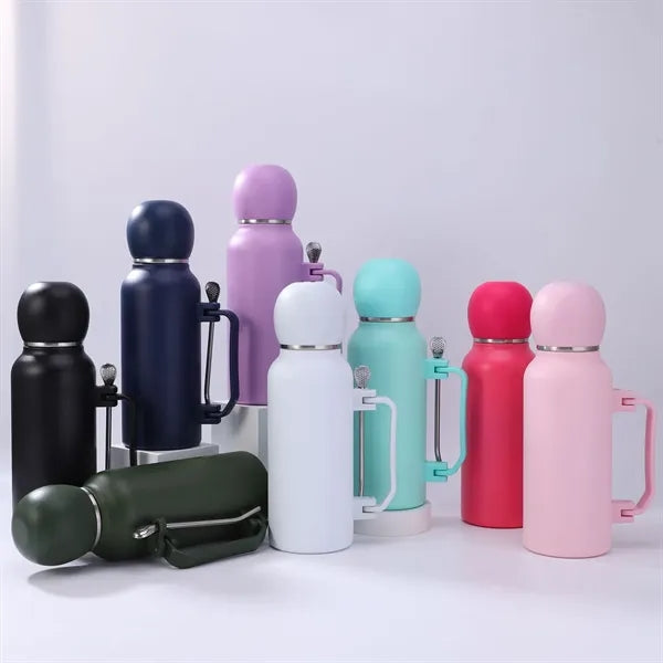 Soccer Ball Vacuum Insulated Cup With Straw Spoon