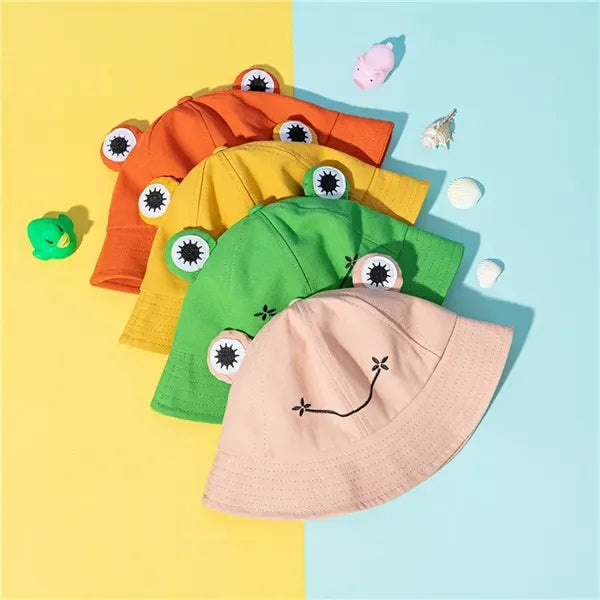 Cute Frog Design Mushroom Bucket Hat