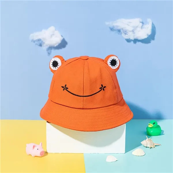 Cute Frog Design Mushroom Bucket Hat