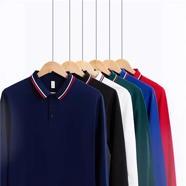 Spring and Autumn Polo Shirt Long-Sleeved Work Clothes