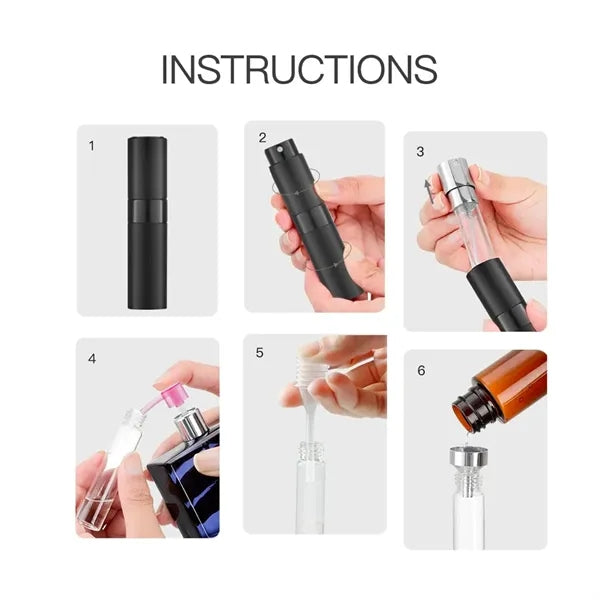 8ml Perfume Atomizer Refillable Spray Bottle Travel Size
