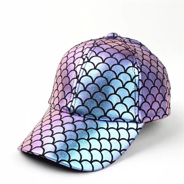 Men's and women's street dance fish scale baseball cap