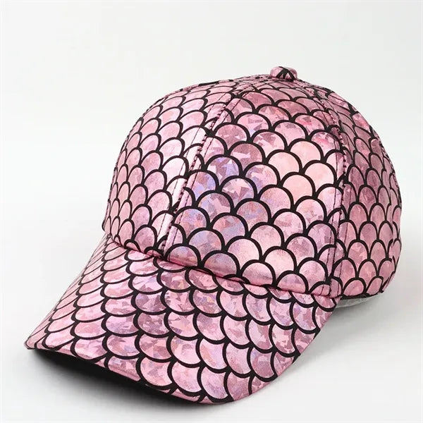 Men's and women's street dance fish scale baseball cap