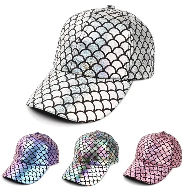 Men's and women's street dance fish scale baseball cap