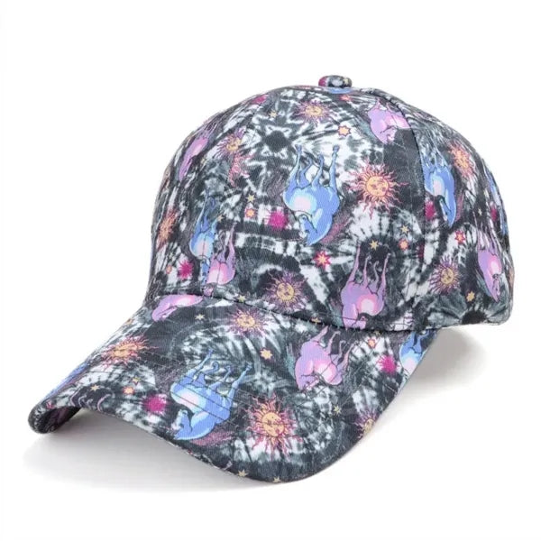 Unisex Cartoon Casual Sun-Protective Printed Baseball Cap