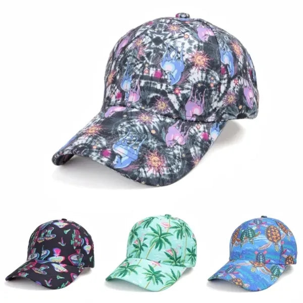 Unisex Cartoon Casual Sun-Protective Printed Baseball Cap