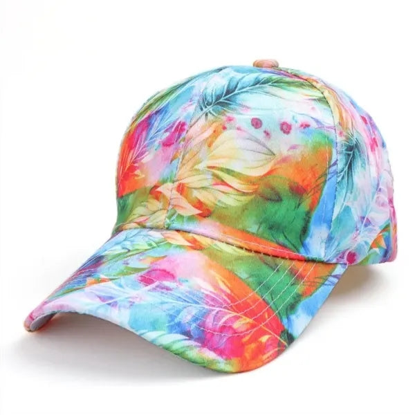 Leaf Print Skull Unisex Sun Protection Baseball Cap