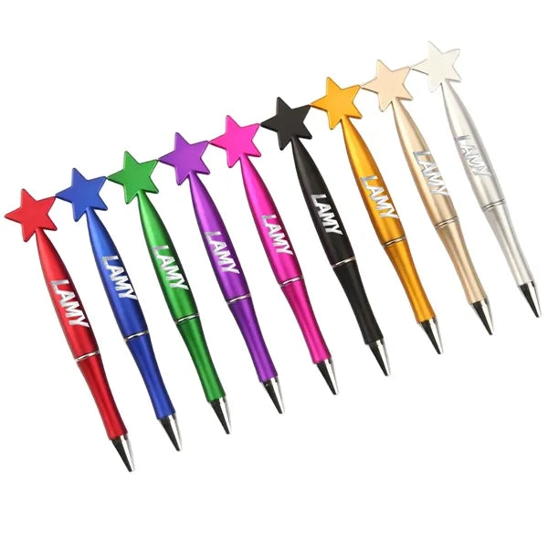 Star-shaped rotating ballpoint pen