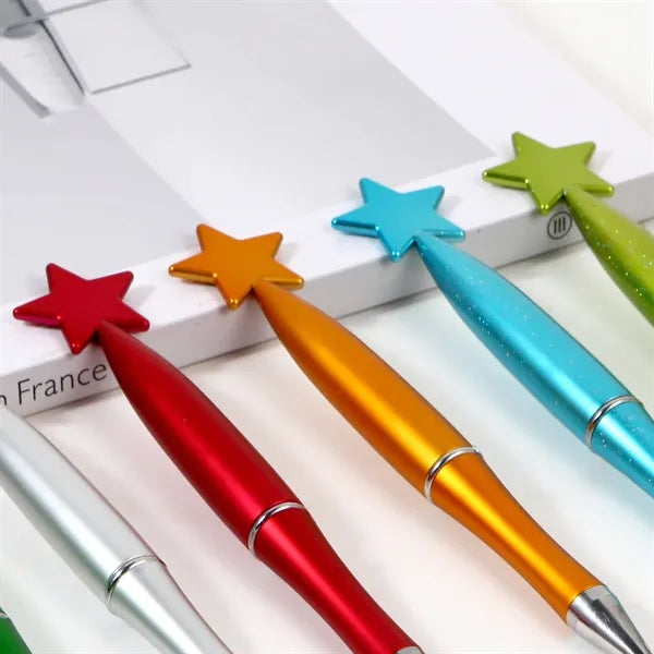 Star-shaped rotating ballpoint pen