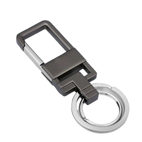 Zinc Alloy Metal Double-Ring Waist Keychain