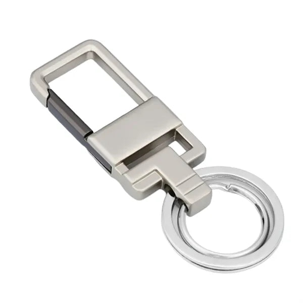 Zinc Alloy Metal Double-Ring Waist Keychain