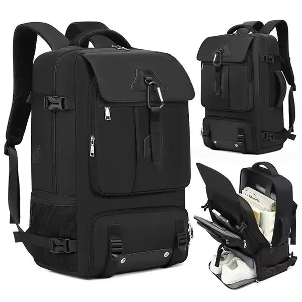 Multi-Compartment 60L Polyester Backpack