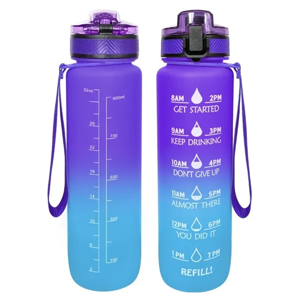 32 OZ Water Bottle with Time Marker