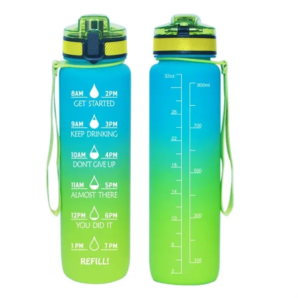 32 OZ Water Bottle with Time Marker