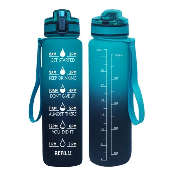 32 OZ Water Bottle with Time Marker