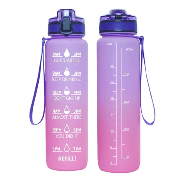32 OZ Water Bottle with Time Marker