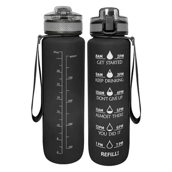32 OZ Water Bottle with Time Marker