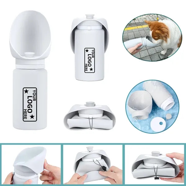 18.5oz Portable Silicone Pet Water Bottle