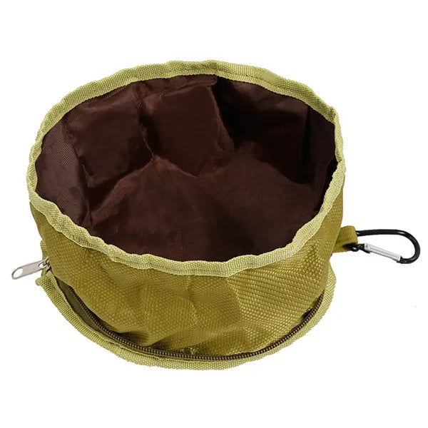 Foldable Waterproof Pet Bowl with Carabiner Clip