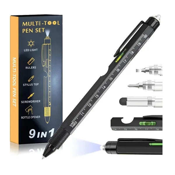 9-in-1 Multi-Function Metal Pen