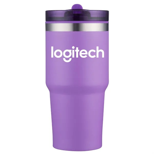 Oasis-XIV 20 Oz. Stainless Steel Tumbler with Flip Straw