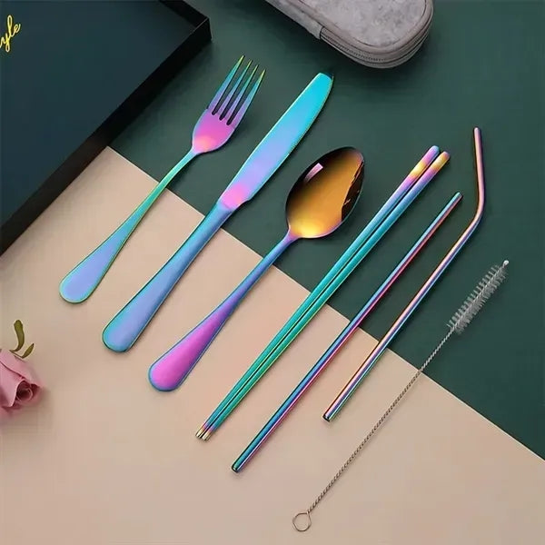 Stainless steel tableware set