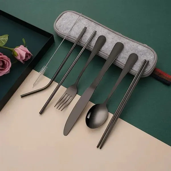 Stainless steel tableware set