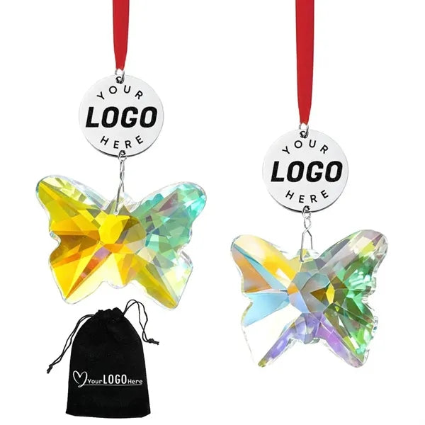Hanging Crystal Butterfly Suncatcher Xmas Ornament