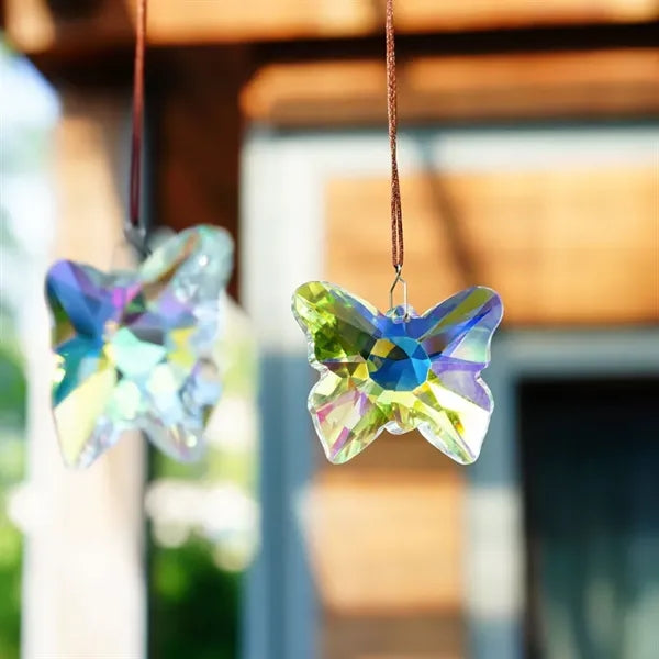 Hanging Crystal Butterfly Suncatcher Xmas Ornament