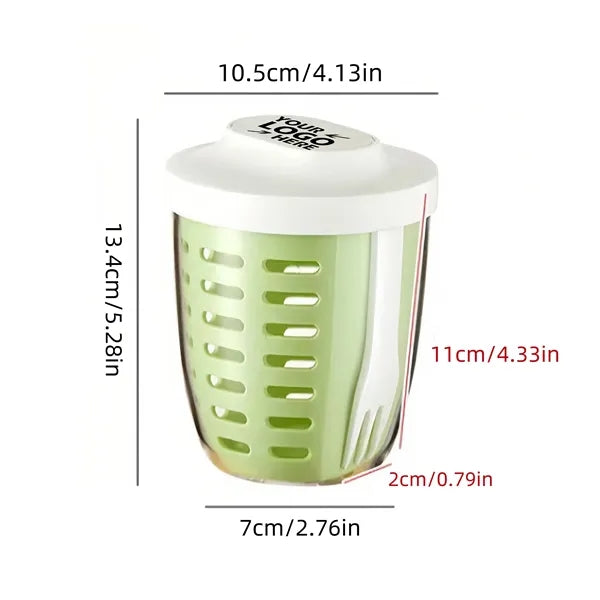 Portable Fruit Salad Storage Cups with Lids and Forks