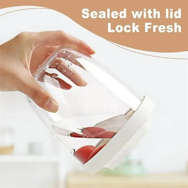 Portable Fruit Salad Storage Cups with Lids and Forks