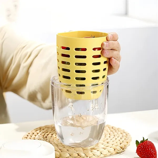 Portable Fruit Salad Storage Cups with Lids and Forks