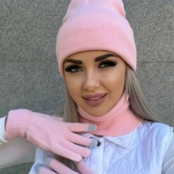 Satin Lined Knit Beanie Warm Soft Winter Hat