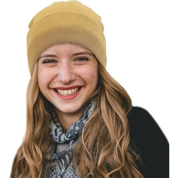 Satin Lined Knit Beanie Warm Soft Winter Hat
