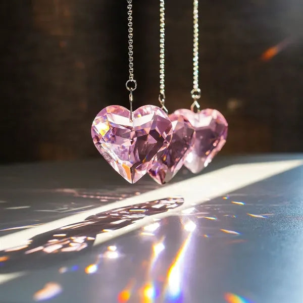 Heart Crystal Hanging Prism Suncatcher Window Rainbow Maker
