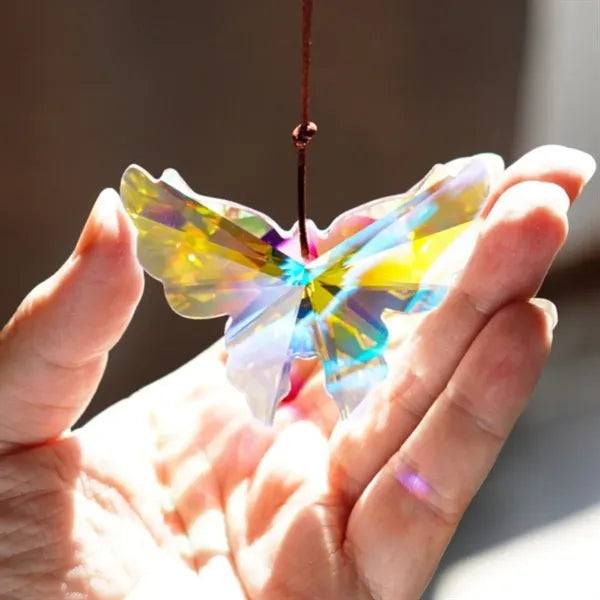 Crystal Butterfly Hanging Suncatcher Window Prism Ornament