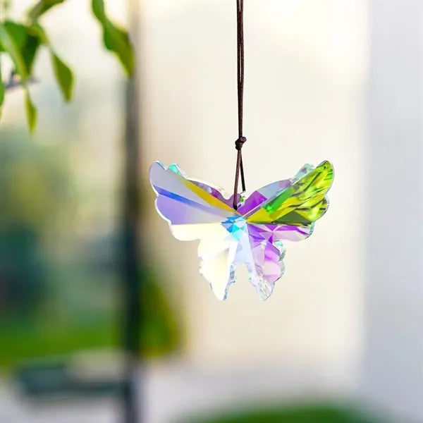 Crystal Butterfly Hanging Suncatcher Window Prism Ornament