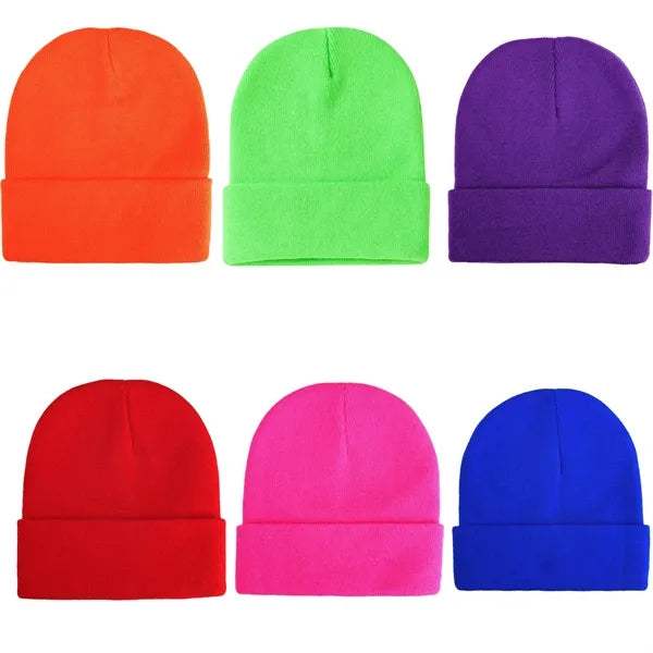 Acrylic Knit Beanie With Cuff