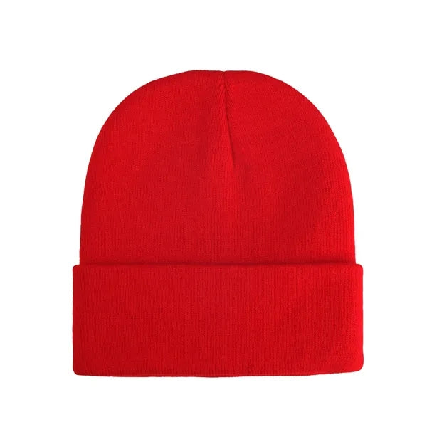 Acrylic Knit Beanie With Cuff