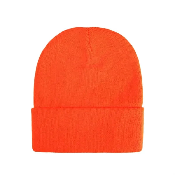 Acrylic Knit Beanie With Cuff